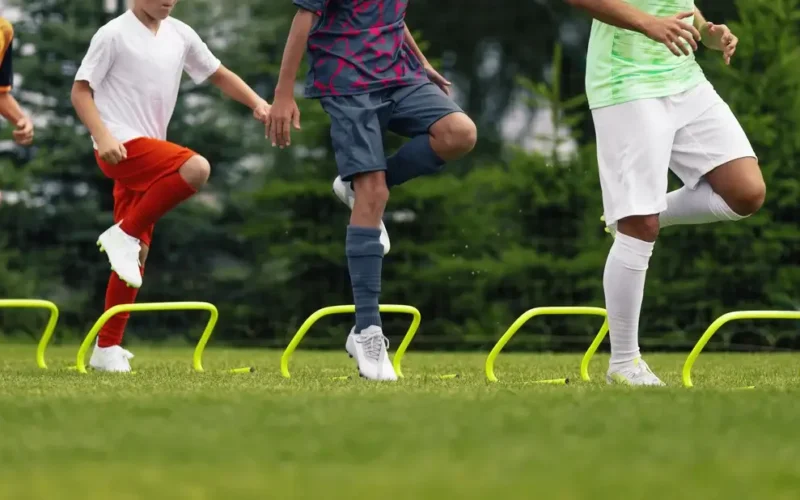 Young athletes training